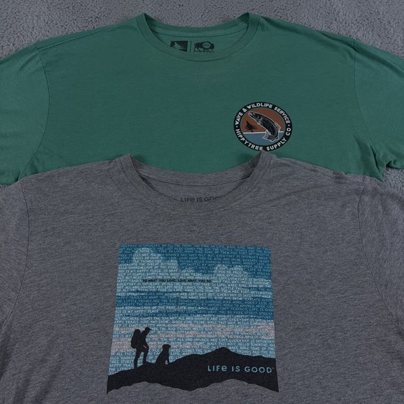 Hippy Tree Other - LOT OF 2 Hippy Tree x Life Is Good Shirt Mens XXL Short Sleeve Outdoor Hiking